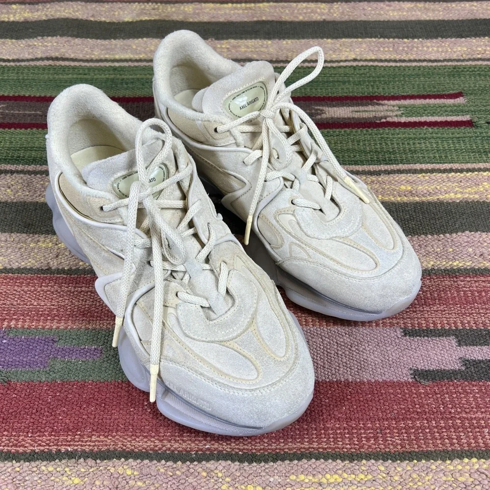 NEW SEASON Axel Arigato Farfetch Eris Suede Panel Sneaker Light Yellow Size 11 - Picture 4 of 10
